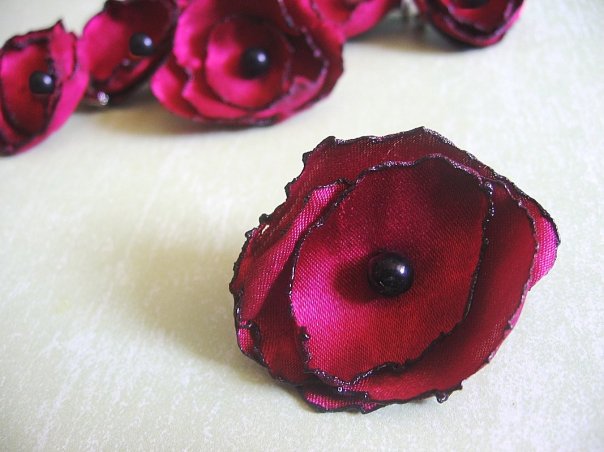 Handmade flower pins
